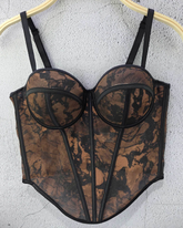 Mesh Suspender Corset