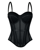 Mesh Suspender Corset Top