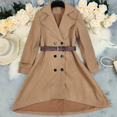 Wear Thickened Slim Fit All-match Solid Color Coat