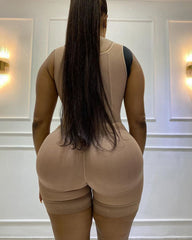 Bodyshaper High Compression Garment Abdomen Control Double Bodysuit