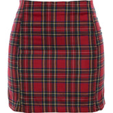 Style High Waist Bag Hip All-match Slim Plaid Skirt