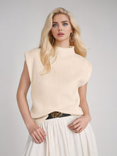 Style Turtleneck Vest Sweater