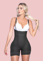 Tummy Control Butt Lifter Zipper Hip Lifting Shapewear Short Bodysuit