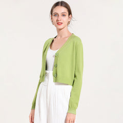Style Knitted Sweater Cardigan V Neck Casual Sweater