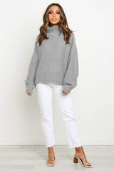 Fall Pullover High-neck Loose-fitting Sweater