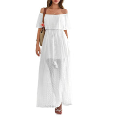 Elegant Tube Top Corset Short Sleeve Dress