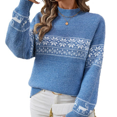 Half Turtleneck Pullover Long Sleeve Sweater
