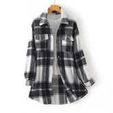 Casual Long Shirt Coat Women