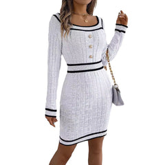 Long-sleeved Sweater Hip Skirt