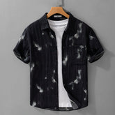 Cool Linen Printed Simple Short Sleeve Shirt