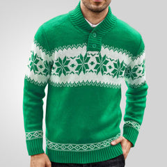 Men's Pullover Sweater And Long Sleeved Christmas Casual Jacquard Knitted Sweater Clothing For Men