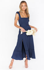 Temperament Suspender Split Dress With Lace-up Design Ruffled Beach Dresses For Women
