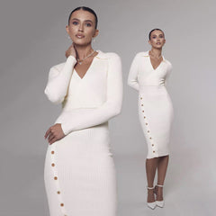 Inner Wear Sweater Knitted Dress For Women