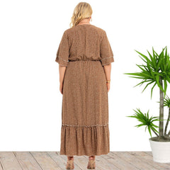 Bohemian Plus Size Polka Dot Dress Women