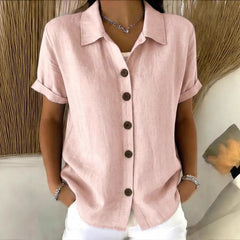 Lapel-button Long-sleeve Shirt