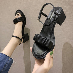 Personality Ankle-strap Buckle Sandals Women