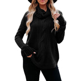 High collar sweater sweater