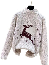 Casual Christmas Half-Neck Pullover Jacquard Top