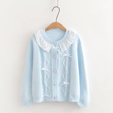 Bow Lace Trim Patchwork Top Women