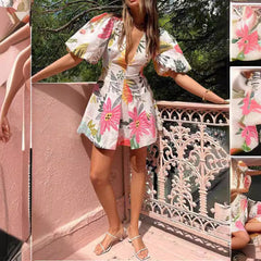 Printed Pocket Dress Women