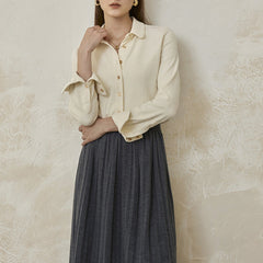 Three-Dimensional Simple Long-Sleeve Shirt