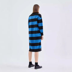 Ladies Striped Dress Sweater