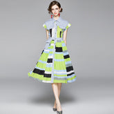 Panel pleated dress