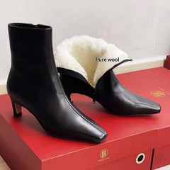 Womens Genuine Leather Snow Boots For Cowhide