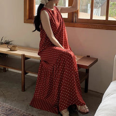 Longline Korean-style Pajama Dress With Vest Style