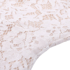 Elegant Solid Lace Cutout Dress Back Dress
