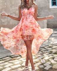 Suspender Loose Chiffon Dress Women