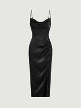Elegant Satin Split Dress �& Chic Evening Style