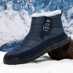 Plus-size Mens Snow Waterproof Non-slip Cotton Boots With A Warm