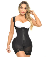 Stage 2 Fajas Colombianas High Compression Tummy Control Body Shaper Adjustable Hook-eye Open Bust Bodysuit