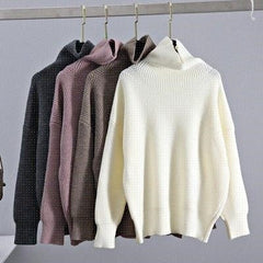 Cashmere Sweater Turtleneck Pullovers Top Solid