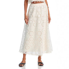Literary Trends White Sleeveless Short Top Skirt Suit