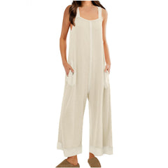 Casual Loose Jumpsuit Sleeveless U-neck One-piece