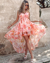 Suspender Loose Chiffon Dress Women
