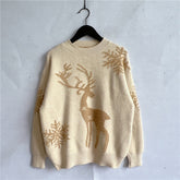 Round Neck Long Sleeve Knitted Christmas Sweater