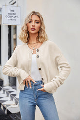 Knitted Cardigans Tops For And Single Button Commuter Knitted Cardigan Jacket