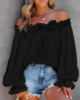 Early Spring Hot Selling Elegant Style Casual Off Shoulder Long Sleeved Shirt For Women