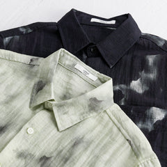 Cool Linen Printed Simple Short Sleeve Shirt