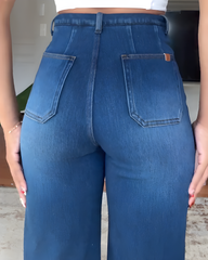 High-Elastic High-Waist Wide-Leg Pants