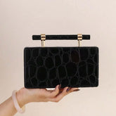 Aerie Pebble Bar Handle Evening Box Clutch