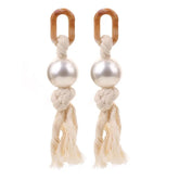 Amana Pearl and Rope Statement Tassel Earrings