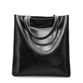 Anika Genuine Leather Shopper Tote Bags - 6 Colors