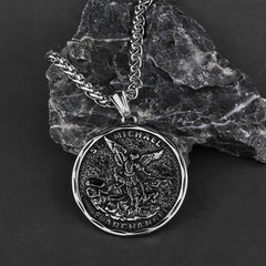 Arch Angel Michael Letter Necklace