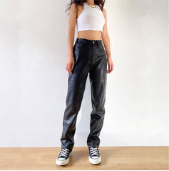 Basic Faux Leather Pants - Black or Brown