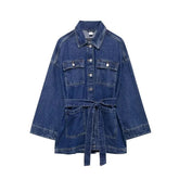 Bertha Denim Trench Jacket
