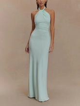 Bianca Backless Halter Maxi Cocktail Dress